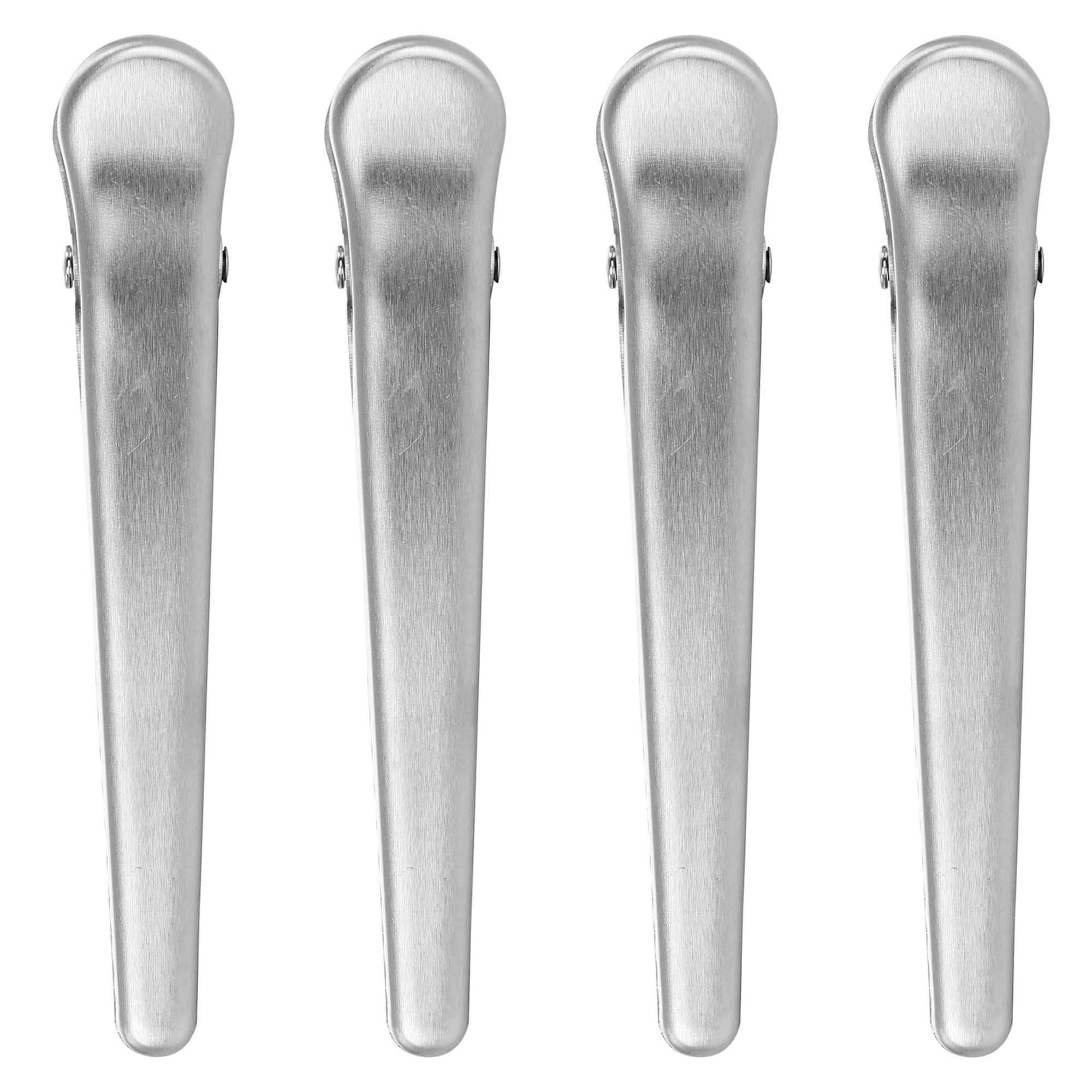 Martha Stewart Silver Stainless Steel Bag Clip Set, 4ct.